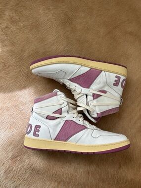 Rhude Rhecess Hi Purple White Sneakers